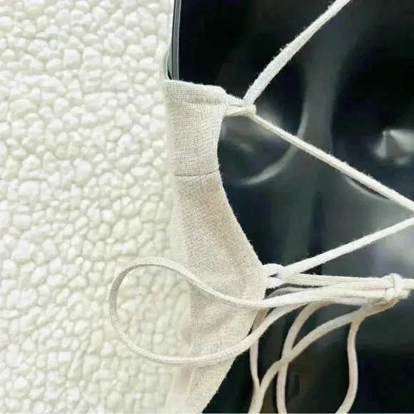 Urban Outfitters Silver Sparkle “70’s” Cropped Tie Back Halter Top Size S - Picture 8 of 13